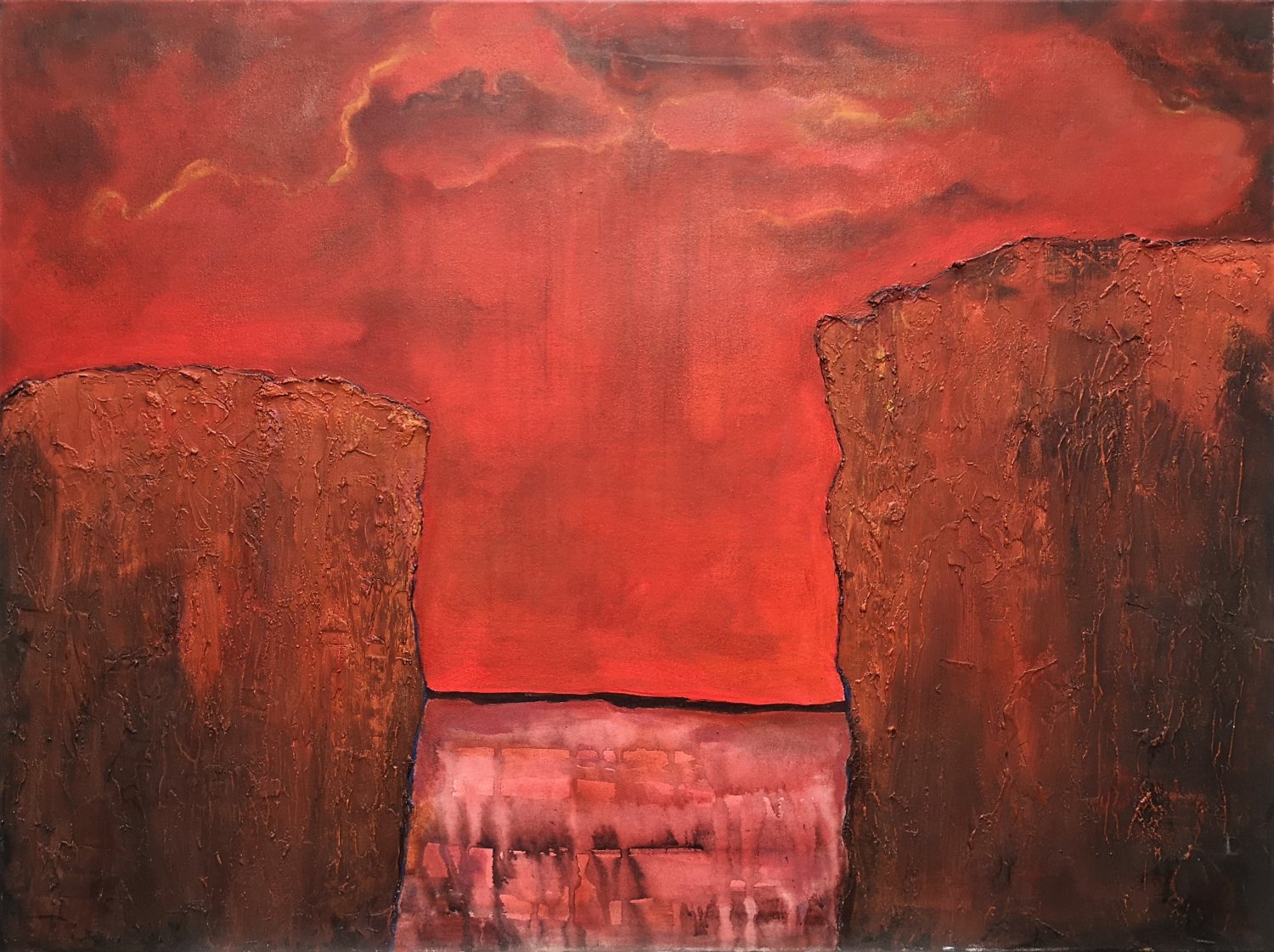 SABINA MARIA GRZYB - 2015 - "RUBRUM" - 60 x 80 - AKRYL PŁÓTNO